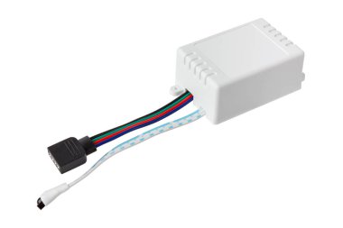 LED sürücüsü beyaz arkaplanda izole edildi. LED güç kaynağı. Yüksek kalite fotoğraf