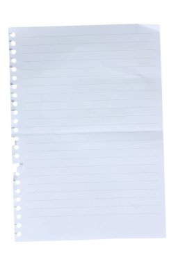 Beyaz arka planda izole edilmiş yırtık kağıtlar. Çok çeşitli kullanım alanları için uygun