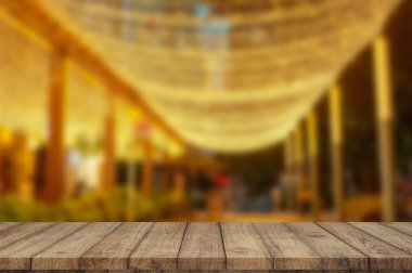 Boş ahşap masa. Geçmişi. ürün gösterimi için