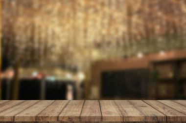 Boş ahşap masa. Geçmişi. ürün gösterimi için