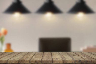 Boş ahşap masa. Geçmişi. ürün gösterimi için