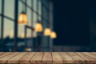 Boş ahşap masa. Geçmişi. ürün gösterimi için