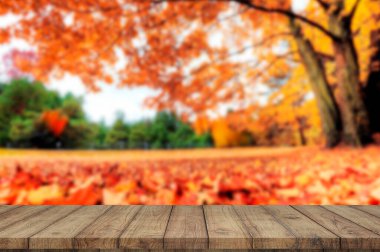 Boş ahşap masa. Geçmişi. ürün gösterimi için