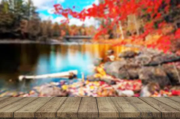 Boş ahşap masa. Geçmişi. ürün gösterimi için