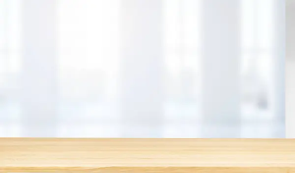 Ahşap zemini ve büyük beyaz beton duvarı olan modern boş bir oda.