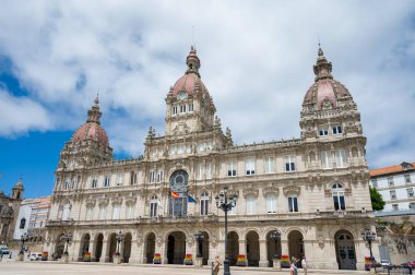 Maria pita Meydanı coruna, Galiçya, İspanya