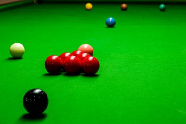 Yeşil Bilardo Masa üstüne snooker