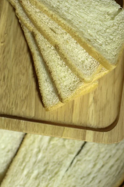 Closeup Slided White Bread Wheat — Stock Photo, Image
