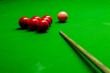 Yeşil Bilardo Masa üstüne snooker