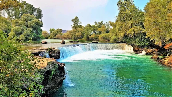 Vacker Utsikt Över Manavgat Vattenfall Manavgat Selalesi Turkiye — Stockfoto