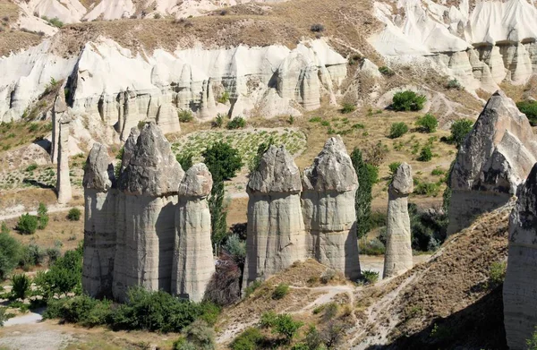 Paesaggio Una Meraviglia Naturale Camini Fatati Della Cappadocia Turkiye — Foto Stock