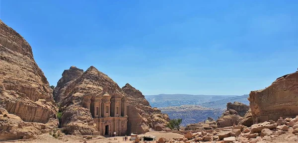 Templo Petra Atracción Turística Más Visitada Jordania —  Fotos de Stock
