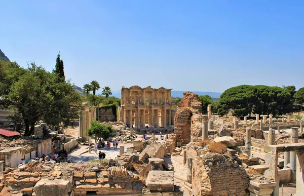 Krajobraz Efezu Efes Historyczne Starożytne Miasto Cesarstwa Rzymskiego Selkuk Turcja — Zdjęcie stockowe