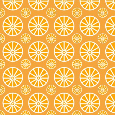Limonlar turuncu arka planda. Vektör illüstrasyonu.