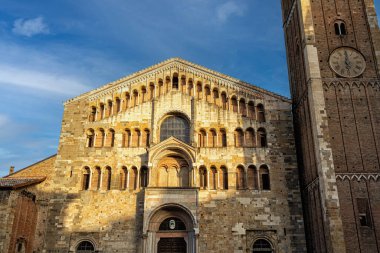 Parma Katedrali ve Baptistry, Parma Piazza Duomo, Emilia-Romagna, İtalya.