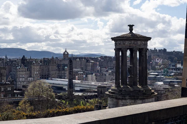 View Nelson Monument Calton Hill Edinburgh Scotland — Stock Photo, Image