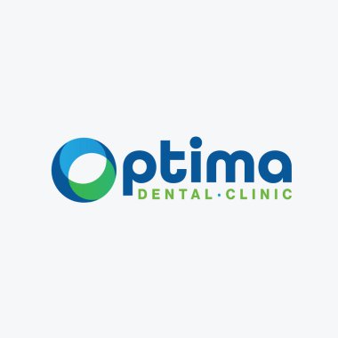 Optimal O Letter Logo & Dental Logotype Design clipart