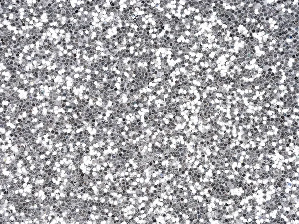 Silber Glitzert Textur Nahaufnahme Gesättigte Glänzende Holographische Hintergrund Für Weihnachten — Stockfoto