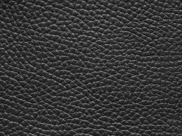 Echtes Luxus Schwarzes Leder Textur Probe Hintergrund Mit Kopierraum Draufsicht — Stockfoto