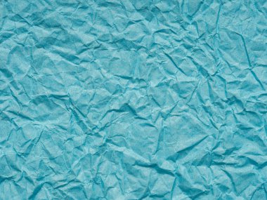 Extra soft blue crumpled paper texture. Blank page pattern for winter season Christmas festival card, new year designs decoration, background concepts, text lettering, wall screen saver, 3d, art work