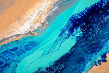 Çekici bir yüzeye sahip soyut bir resim. Alkol mürekkebiyle boyanmış çok renkli modern sanat eserleri. Karışık stil illüstrasyonu. Parlak el yapımı sıvı, akışkan sanat deseni