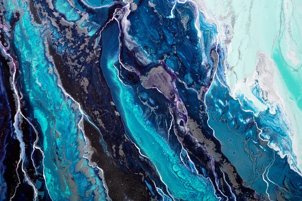 Helle Abstrakte Malerei Hintergrund Exquisiter Hellblauer Farbe Abstraktes Stilvolles Mischalkoholtintenbild — Stockfoto