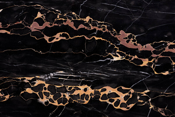Golden Portoro Marble texture, background in dark color for new design project.