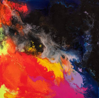 Soyut renkli resim dokusu, yaratıcı insanlardan yeni sanat eserleri.