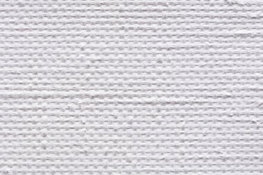 Benzersiz bir yüzeye sahip beyaz renkli doğal tuval, yaratıcı işler için arka plan.