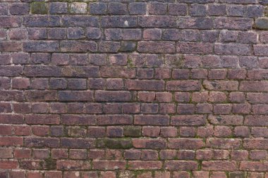 Tuğla duvar arkaplanı, doğal renklerde yeni vintage doku.