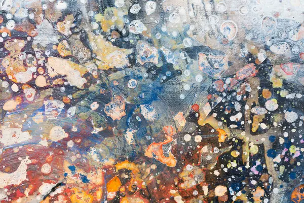 Soyut renkli yağlı boya tuval üzerine