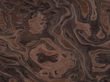 Soyut bir başyapıt, bu ceviz kabuğu zengin ceviz ve koyu moka tonlarıyla kıvrılarak doğal topografinin karmaşık güzelliğini çağrıştırıyor.