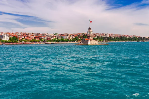 Panoramisch Uitzicht Istanbul Panorama Stadsgezicht Van Beroemde Toeristische Bestemming Bosporus — Stockfoto