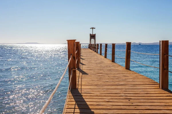 Sunny Pier Coast Red Sea Sharm Sheikh Sinai Egypt Asia — Stock Photo, Image
