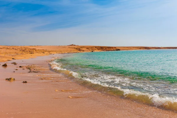 Sandstrand Der Küste Ras Mohammed Nationalpark Berühmte Reisestrapazen Der Wüste — Stockfoto