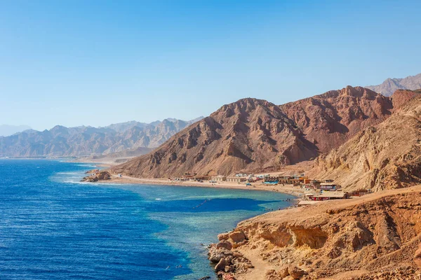 Sunny Resort Beach Coast Shore Red Sea Dahab Sinai Egypt — Stock Photo, Image