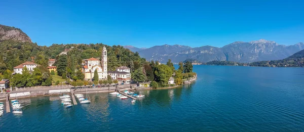 Vue Aérienne Paysage Sur Magnifique Lac Côme Tremezzina Lombardie Italie — Photo