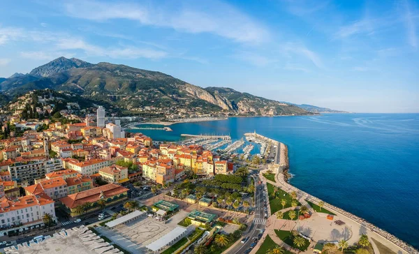 Panorama Mentone Costa Azzurra Francia Sud Europa Nizza Città Resort — Foto Stock