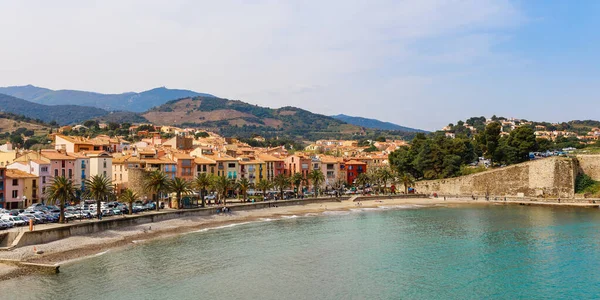 Panorama Collioure Harbour Languedoc Roussillon France South Europe Ancient Town — Stock Photo, Image