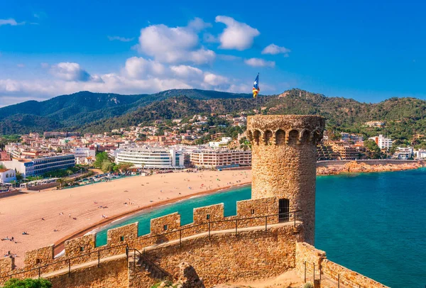 Zee Landschap Badia Baai Tossa Mar Girona Catalonië Spanje Buurt — Stockfoto