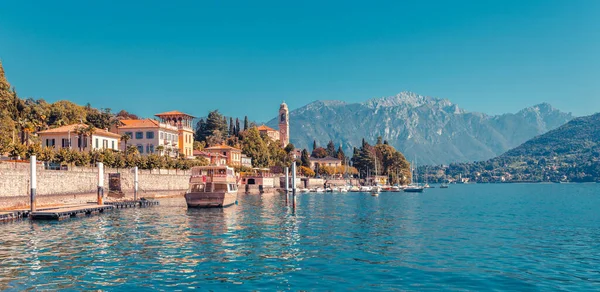 Panorama Sul Bellissimo Lago Como Tremezzina Lombardia Italia Piccolo Paesaggistico — Foto Stock