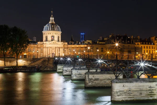 Ночной Панорамный Городской Пейзаж Реки Сены Парижа Франции Европы Сена — стоковое фото