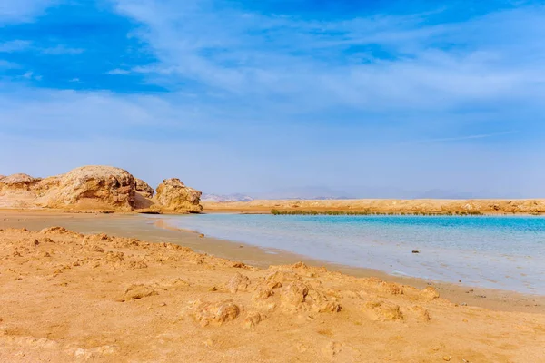 Litorale Del Mar Rosso Nel Parco Nazionale Ras Mohammed Famoso — Foto Stock