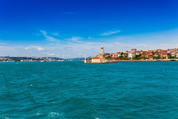 Панорамный Вид Стамбул Город Известного Туристического Направления Пролива Босфор Босфор Стоковое Изображение