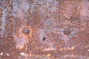 Yıpranmış grunge metal yapısına yakın çekim.