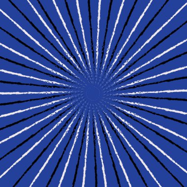 Retro comics square ray background. Vintage white and black abstract rays on a blue background. Wallpaper in vector and jpg format.