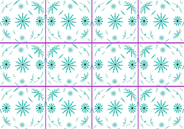 Illustration with patterned seamless background. Checkered colored paper patterned on white background with turquoise creative pattern.