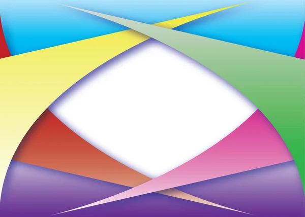 Bunte Geometrische Formen Hintergrund Mit Rahmen Abstrakte Farben Modernes Muster — Stockvektor