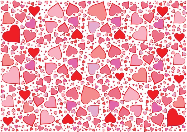 Valentine Day Hearts Fond Motif Sans Couture Illustration Vectorielle Motif — Image vectorielle