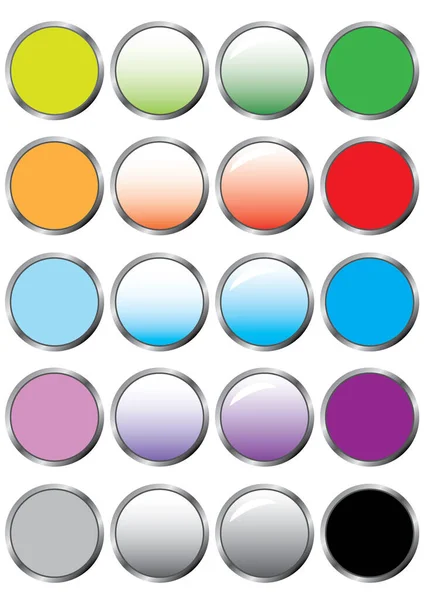 Conjunto Botones Web Colores Para Ilustración Vectorial Diseñador Colección Botones — Archivo Imágenes Vectoriales